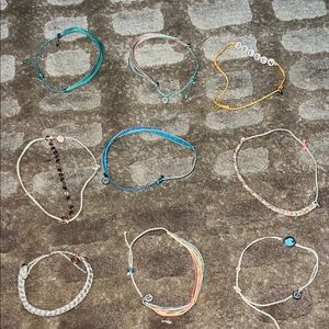 Colorful set of Pure Vida Bracelets - bundle of 9